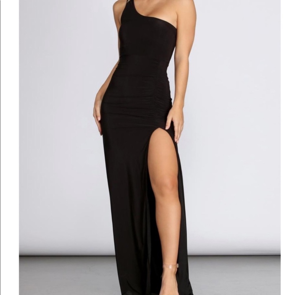 Janie Formal One Shoulder Dress Black Women’s S